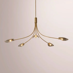 Fleuris Smoke Glass Round Chandelier