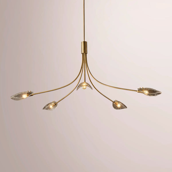Fleuris Smoke Glass Round Chandelier