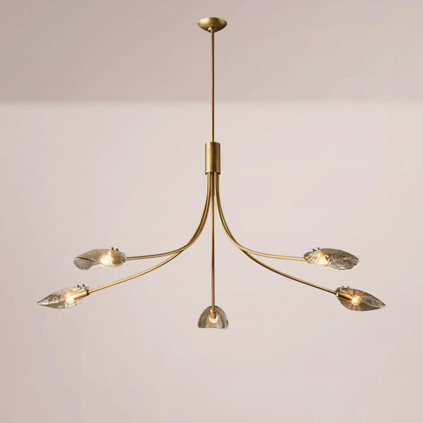 Fleuris Smoke Glass Round Chandelier