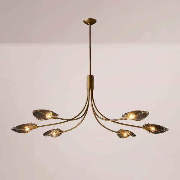 Fleuris Smoke Glass Linear Chandelier