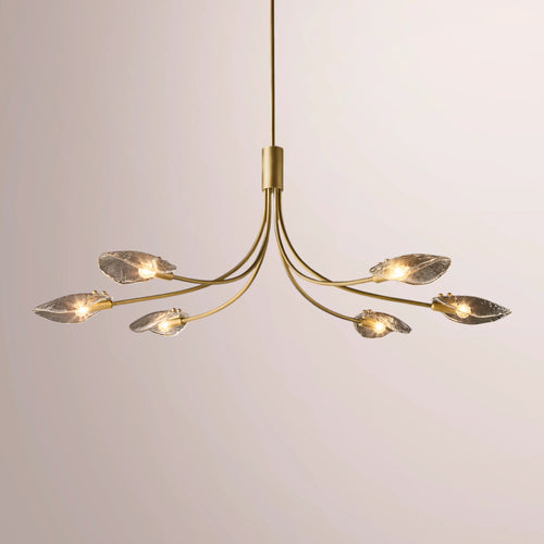 Fleuris Smoke Glass Linear Chandelier