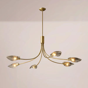 Fleuris Smoke Glass Linear Chandelier