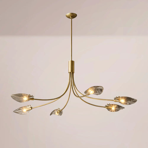 Fleuris Smoke Glass Linear Chandelier