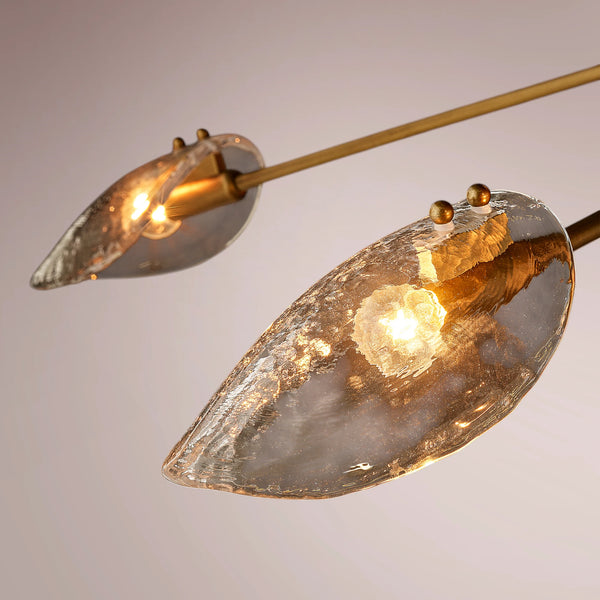 Fleuris Clear Glass Linear Chandelier