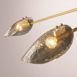 Fleuris Clear Glass Linear Chandelier