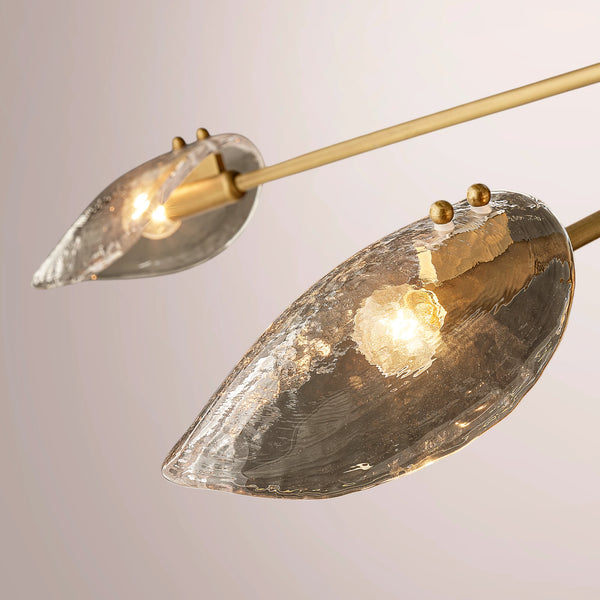 Fleuris Clear Glass Linear Chandelier