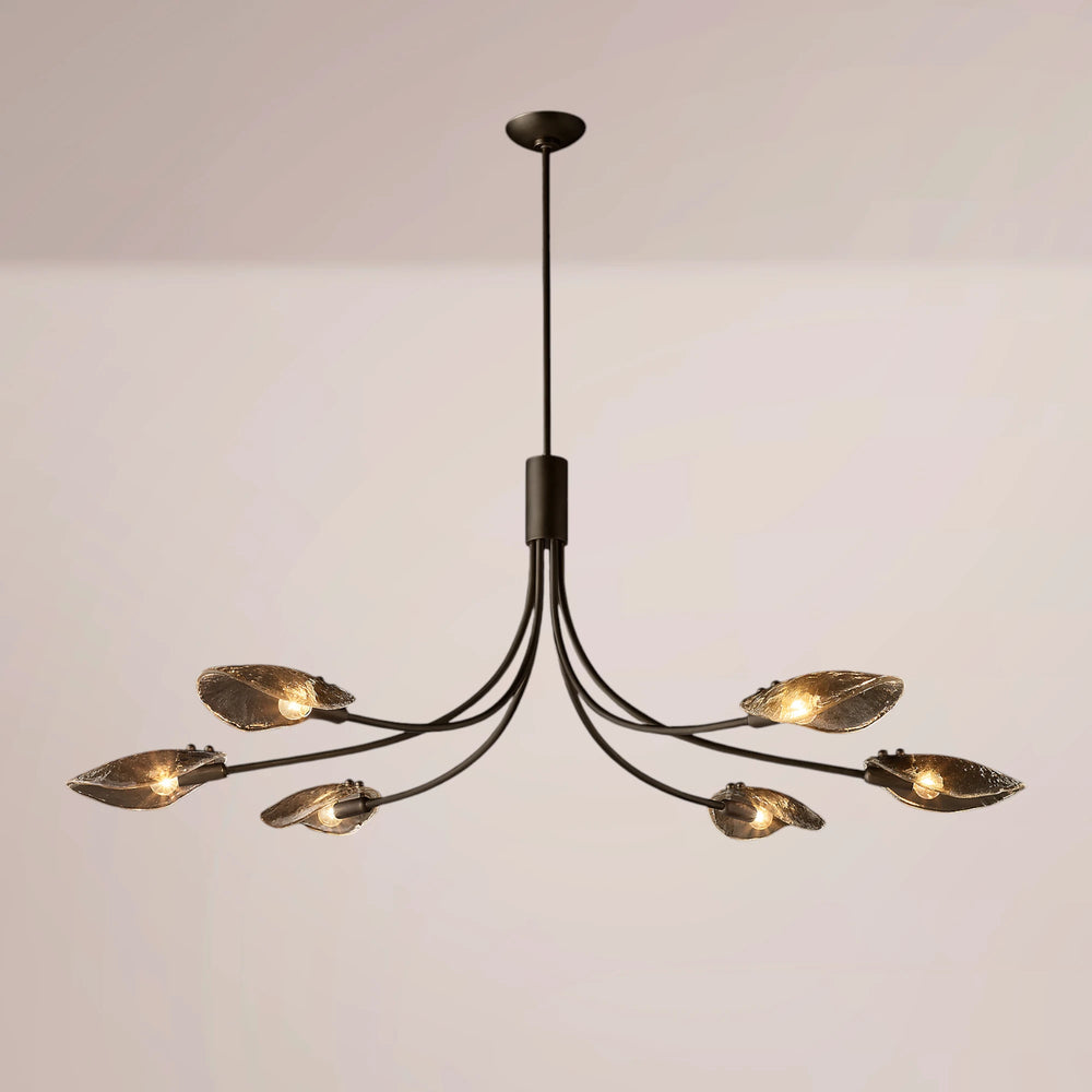 Fleuris Smoke Glass Linear Chandelier