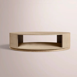 Linee Shagreen Round Open Coffee Table