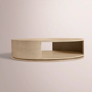 Linee Shagreen Round Open Coffee Table