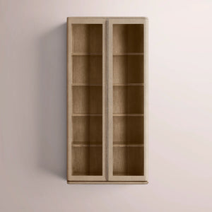 Linee Shagreen Glass Cabinet