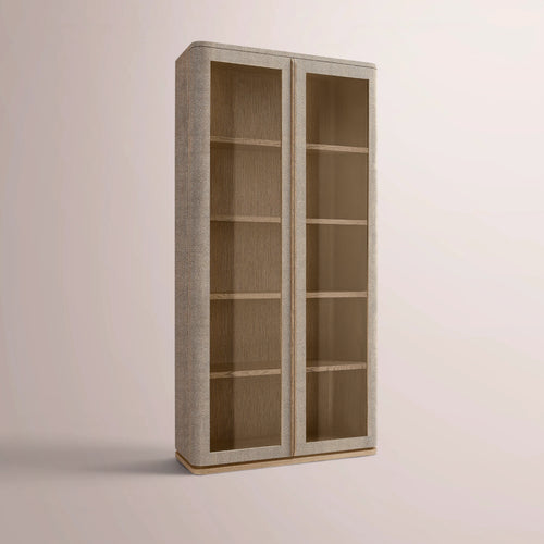 Linee Shagreen Glass Cabinet