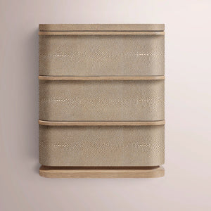 Linee Shagreen Closed Nightstand