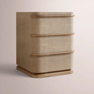 Linee Shagreen Closed Nightstand