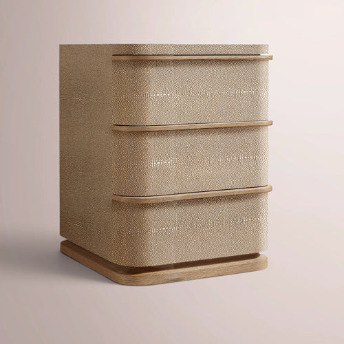Linee Shagreen Closed Nightstand
