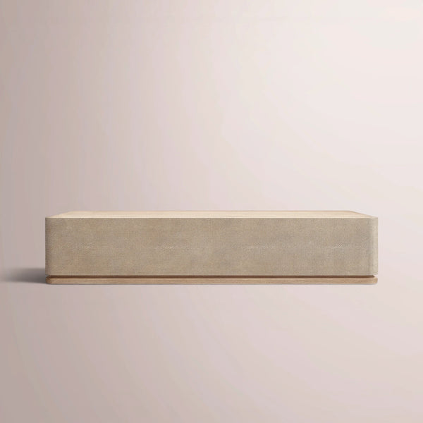 Linee Shagreen Rectangular Plinth Coffee Table