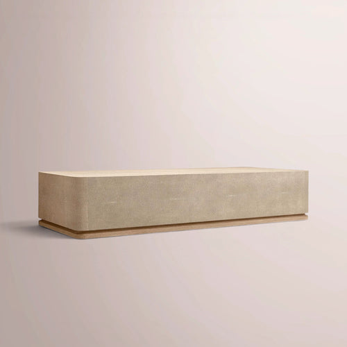 Linee Shagreen Rectangular Plinth Coffee Table