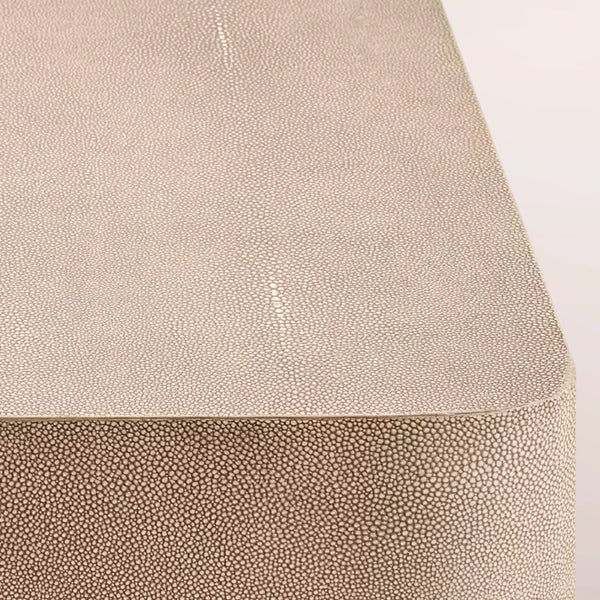 Linee Shagreen Rectangular Plinth Coffee Table