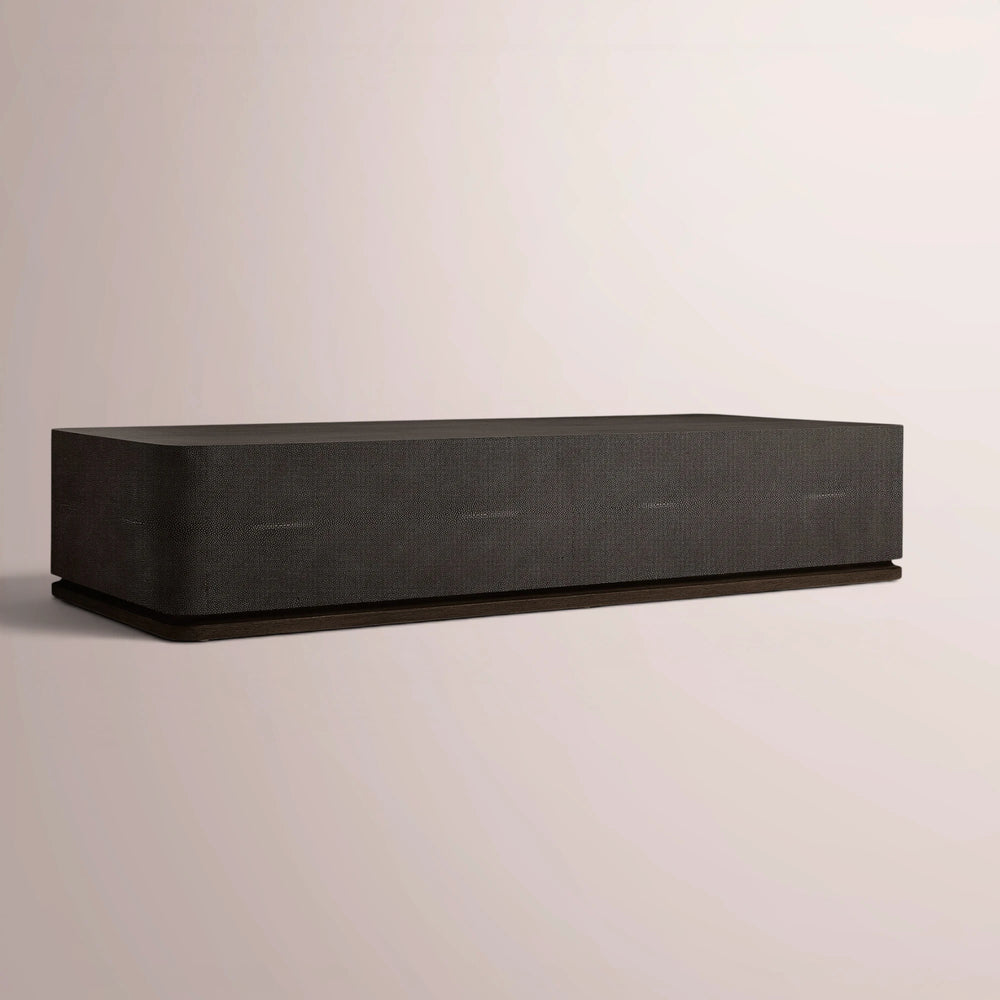 Linee Shagreen Rectangular Plinth Coffee Table