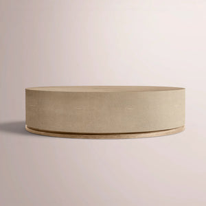 Linee Shagreen Round Plinth Coffee Table