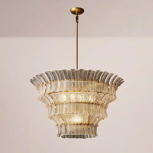 Romaino Clear Glass Round Chandelier