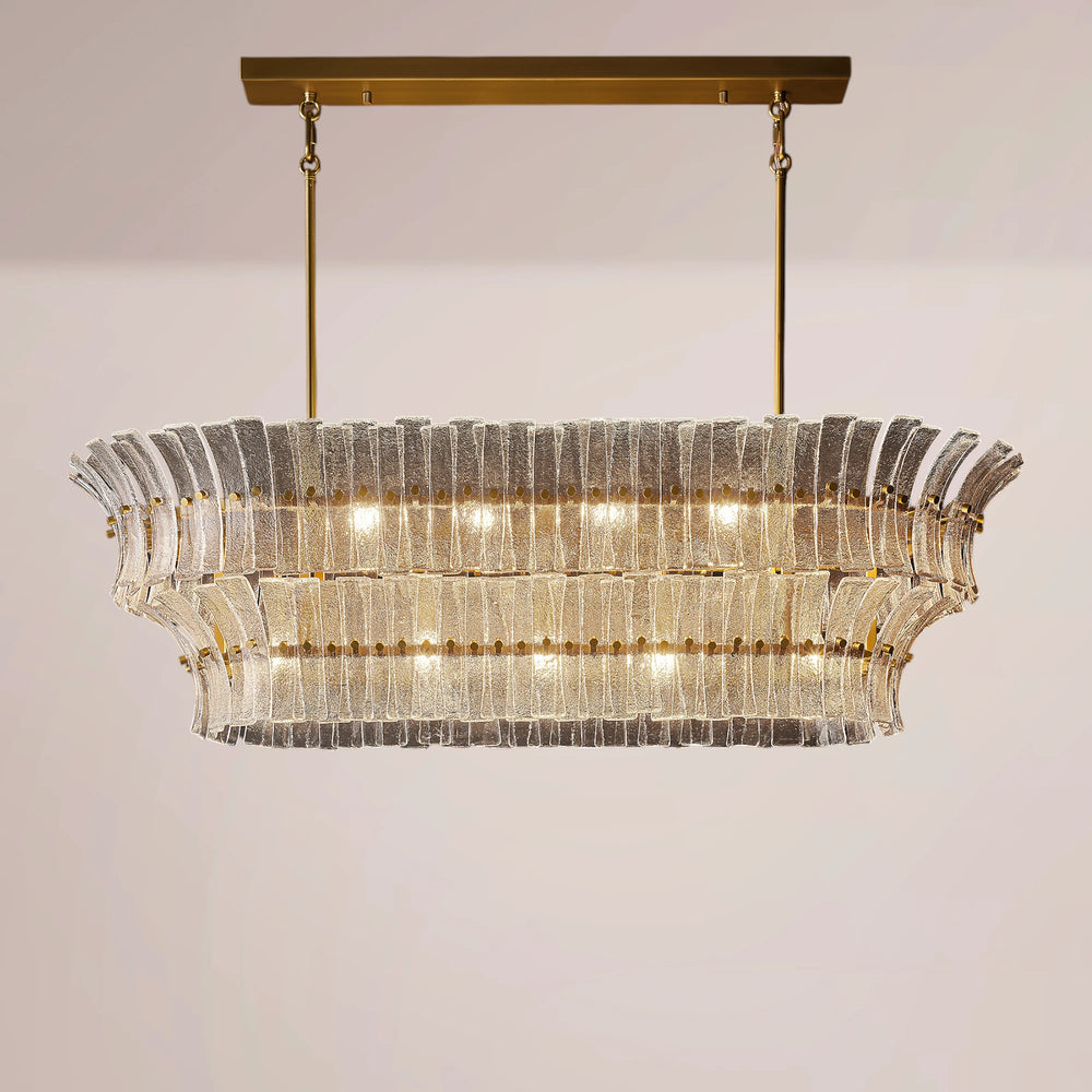 Romaino Clear Glass Linear Chandelier