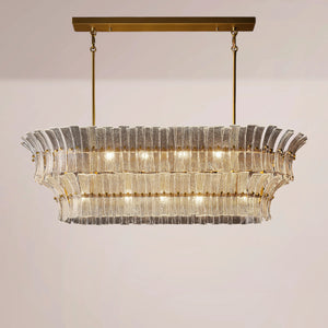 Romaino Clear Glass Linear Chandelier
