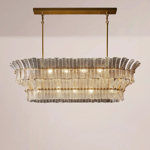 Romaino Clear Glass Linear Chandelier