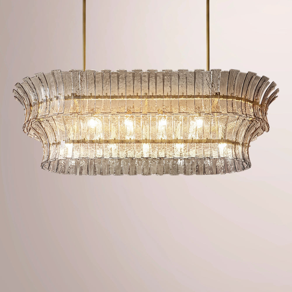 Romaino Clear Glass Linear Chandelier