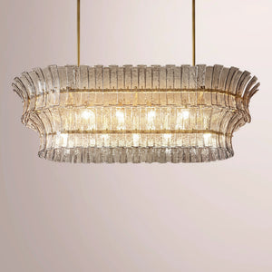 Romaino Clear Glass Linear Chandelier