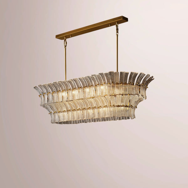Romaino Clear Glass Linear Chandelier