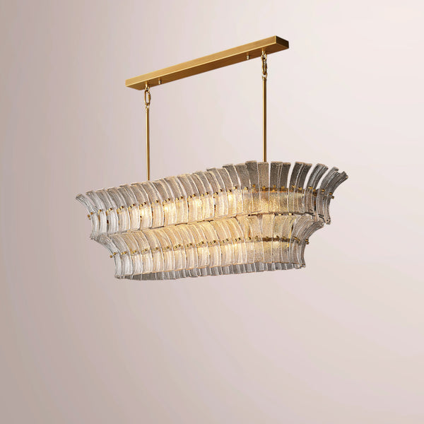 Romaino Clear Glass Linear Chandelier