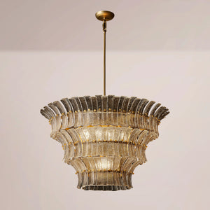 Romaino Smoke Glass Round Chandelier