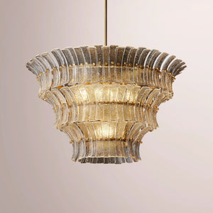 Romaino Smoke Glass Round Chandelier