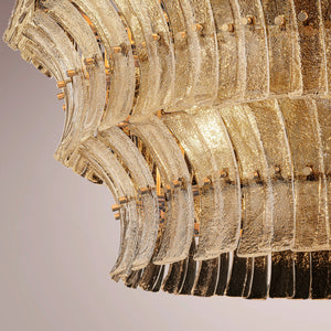 Romaino Smoke Glass Round Chandelier