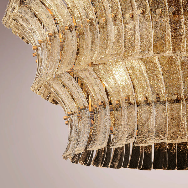 Romaino Smoke Glass Round Chandelier