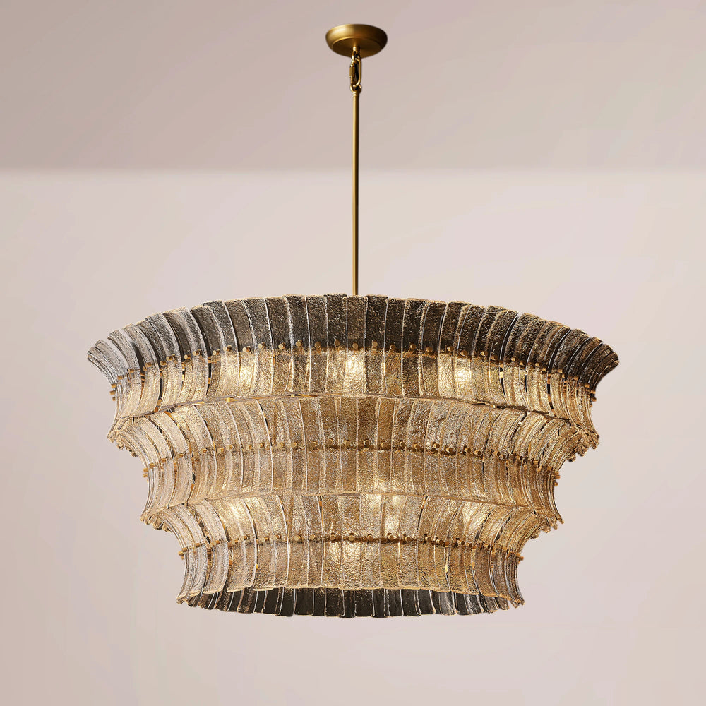 Romaino Smoke Glass Round Chandelier