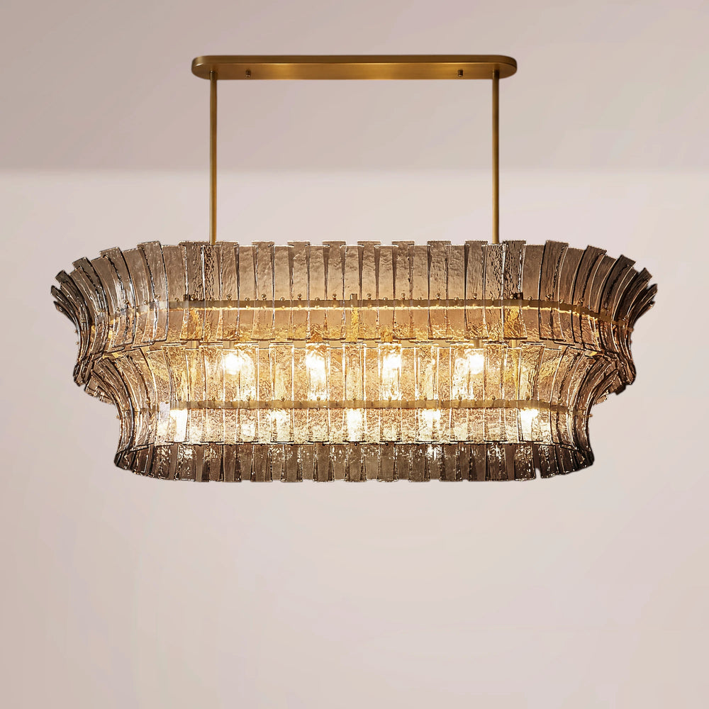 Romaino Smoke Glass Linear Chandelier