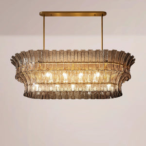 Romaino Smoke Glass Linear Chandelier