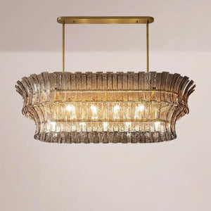 Romaino Smoke Glass Linear Chandelier