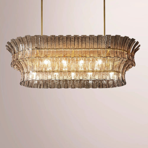 Romaino Smoke Glass Linear Chandelier