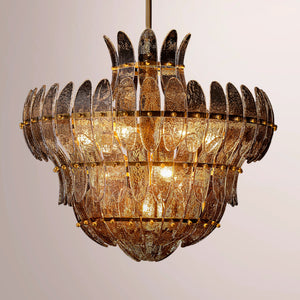 Amilar Smoke Glass Round Chandelier