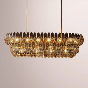 Amilar Smoke Glass Linear Chandelier