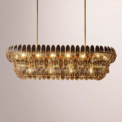 Amilar Smoke Glass Linear Chandelier