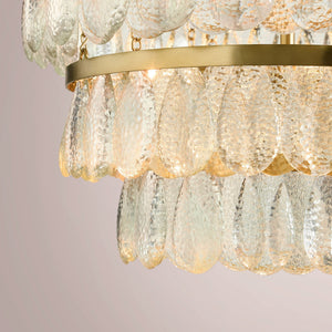 Aveline Glass Tiered Round Chandelier