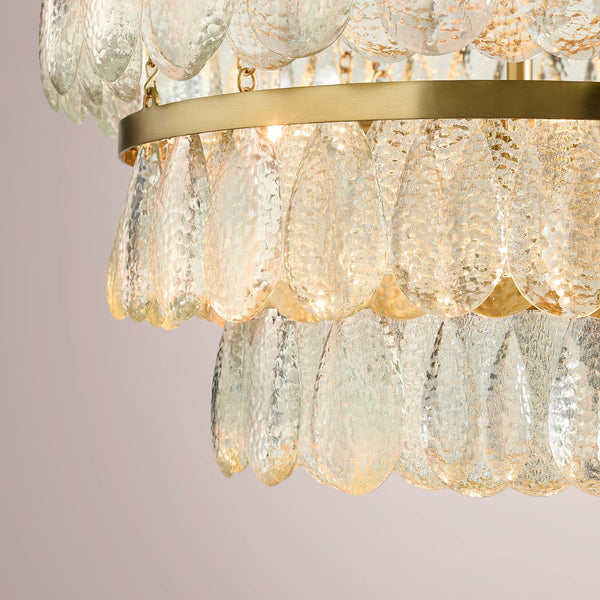 Aveline Glass Tiered Round Chandelier