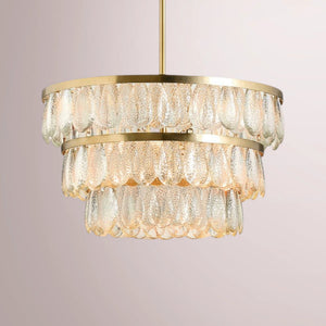 Aveline Glass Tiered Round Chandelier