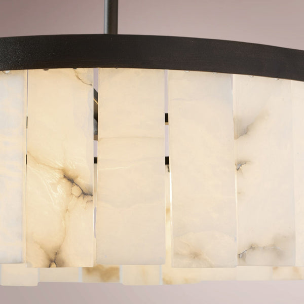 Wendham Alabaster Tile Round Chandelier